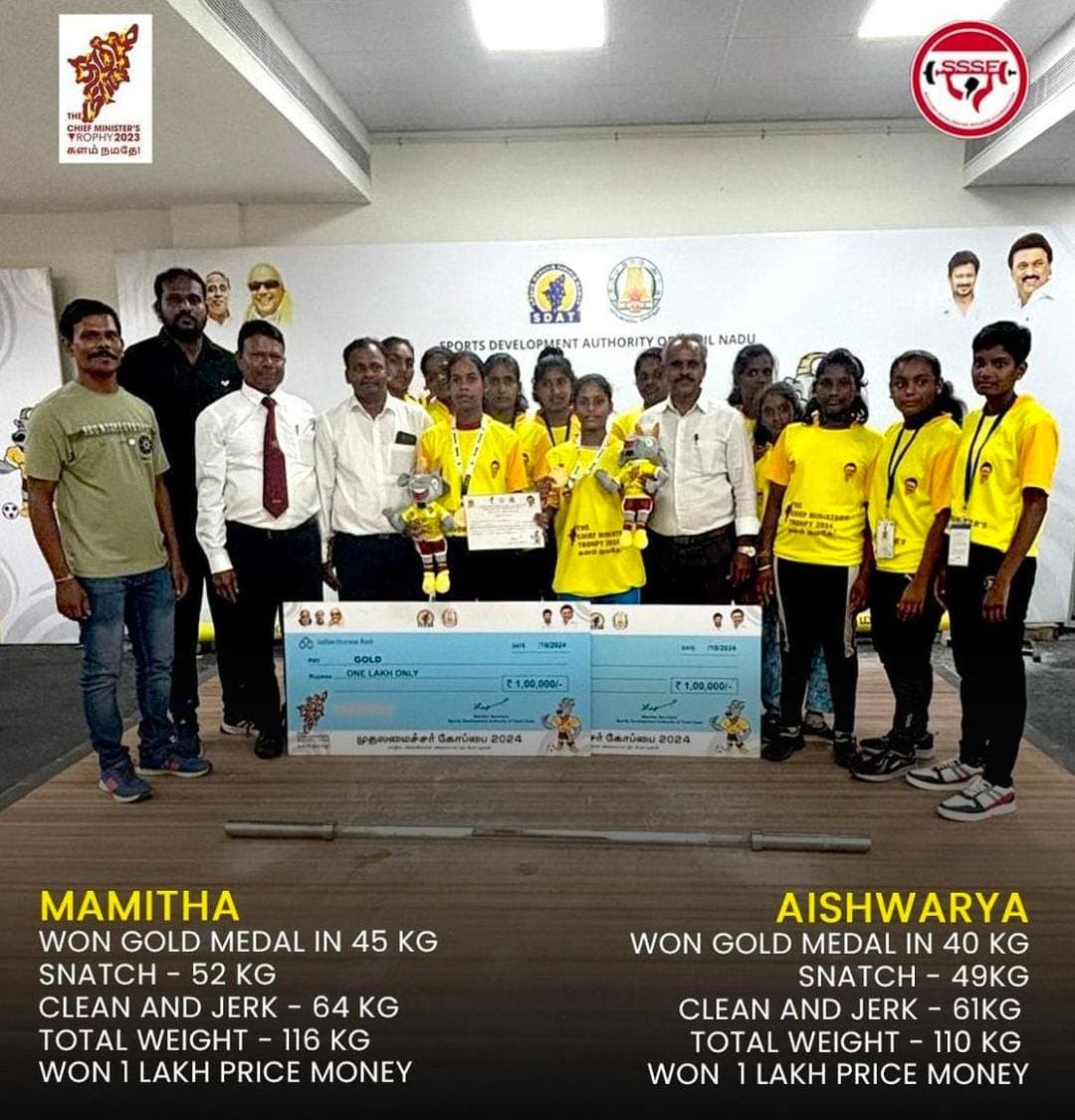 Mamitha & Aishwarya Gold Medals